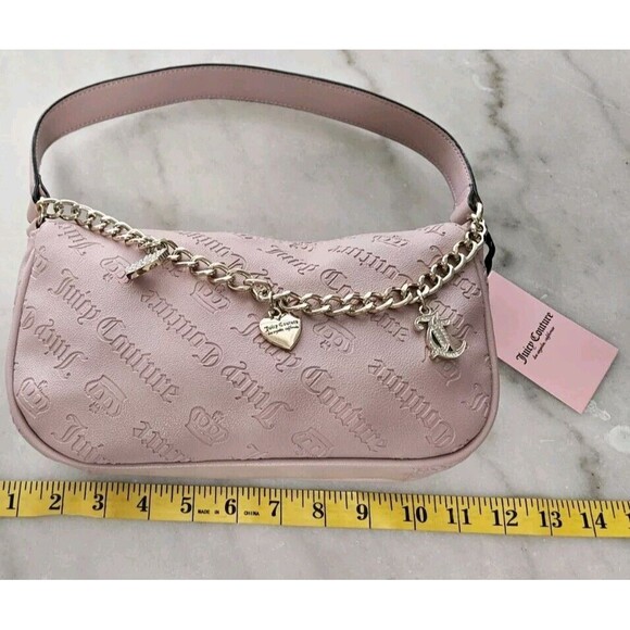 New Juicy Couture Y2K Style "Not Your Babe Shoulder Bag" Pink NWT - Picture 7 of 9